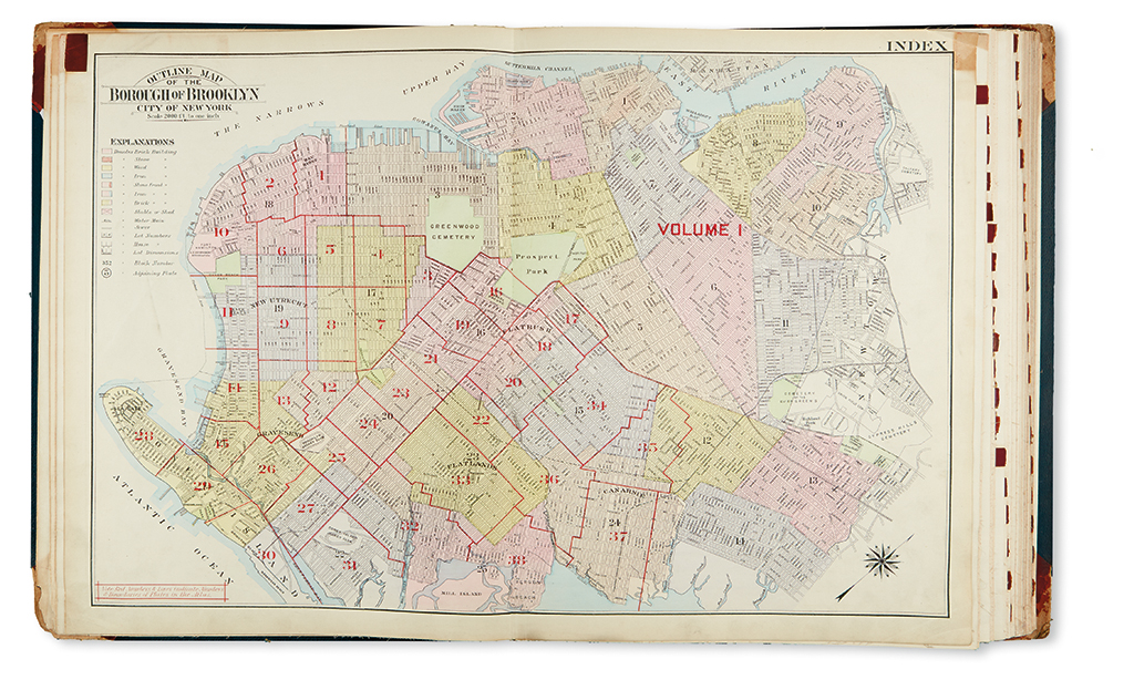 (NEW YORK CITY--BROOKLYN.) Bromley, George W. and Walter S. Atlas of the Borough of Brooklyn City in New York.